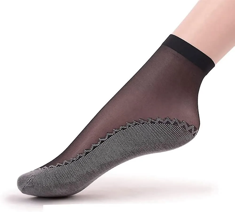 10 pares de seda Antideslizante Suela de algodón puro tobillo alto Medias Calcetines calcetines reforzados