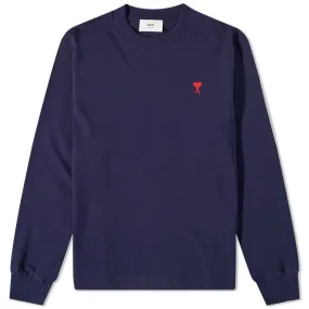 AMI Long Sleeve Tonal Small A Heart Tee