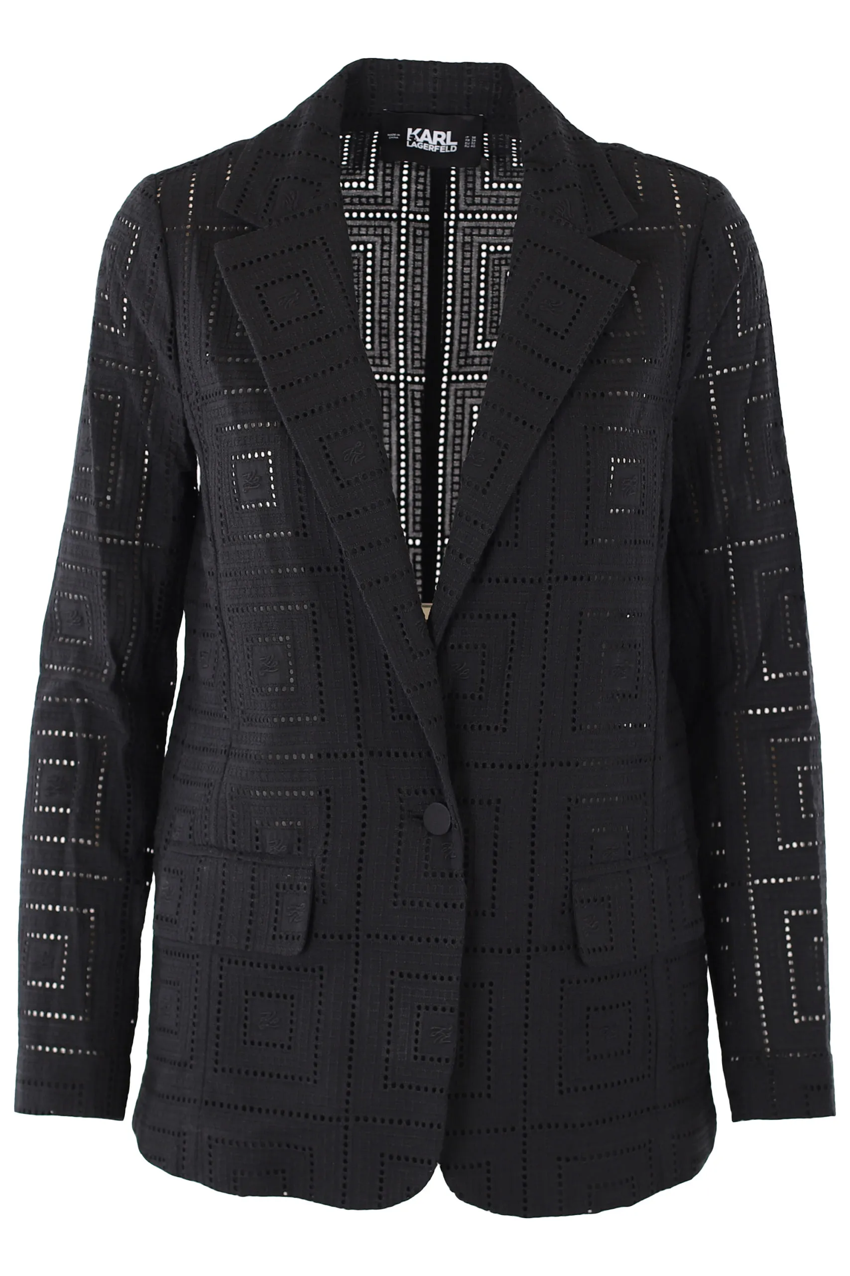 Blazer negro bordado