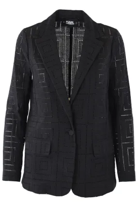 Blazer negro bordado