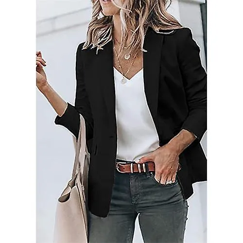 Blazer Women White X Temperament Slim Spring Autumn New Fashion Slim Chic Long Sleeve Solid Suit Collar Coats Feminina