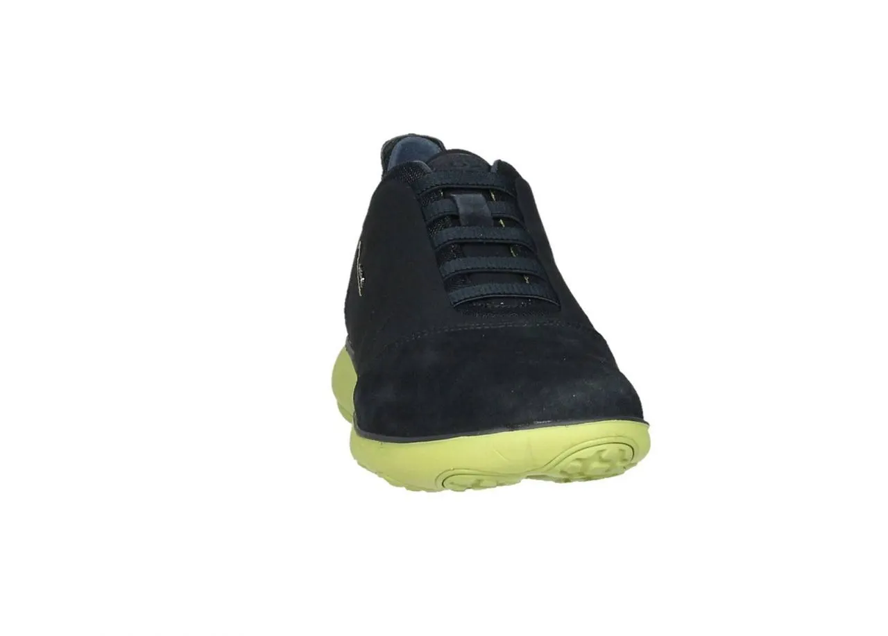 Blucher Elasticos Nobuck Azul Cuello Rejilla Piso Pistacho
