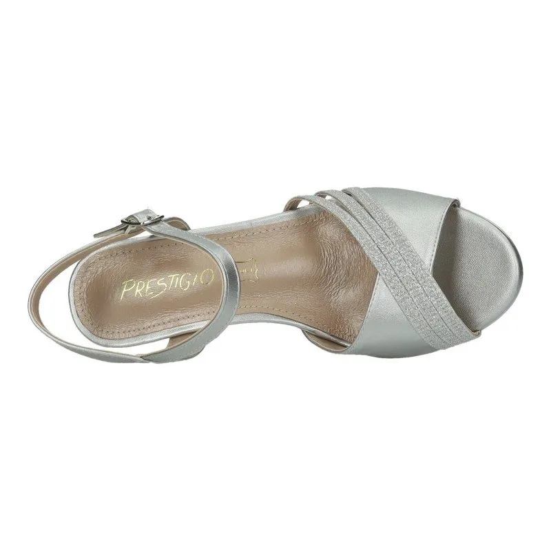 C-400 Sandalias Brillos color PLATA