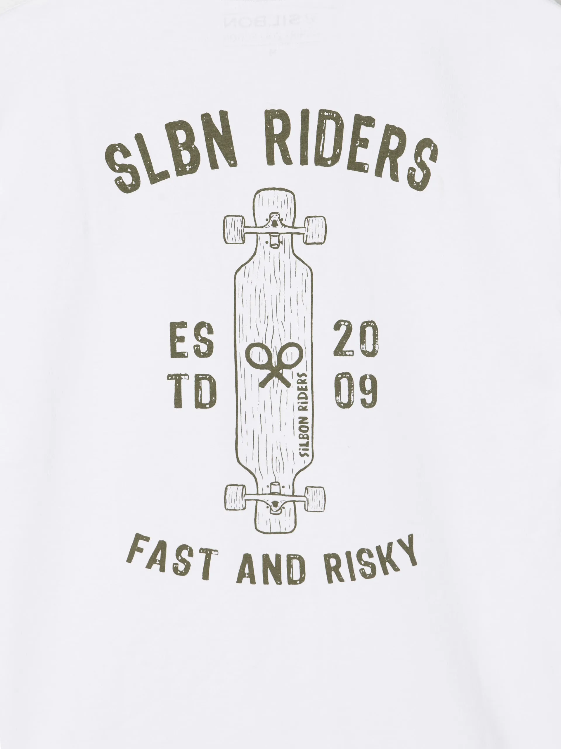 Camiseta silbon riders blanca