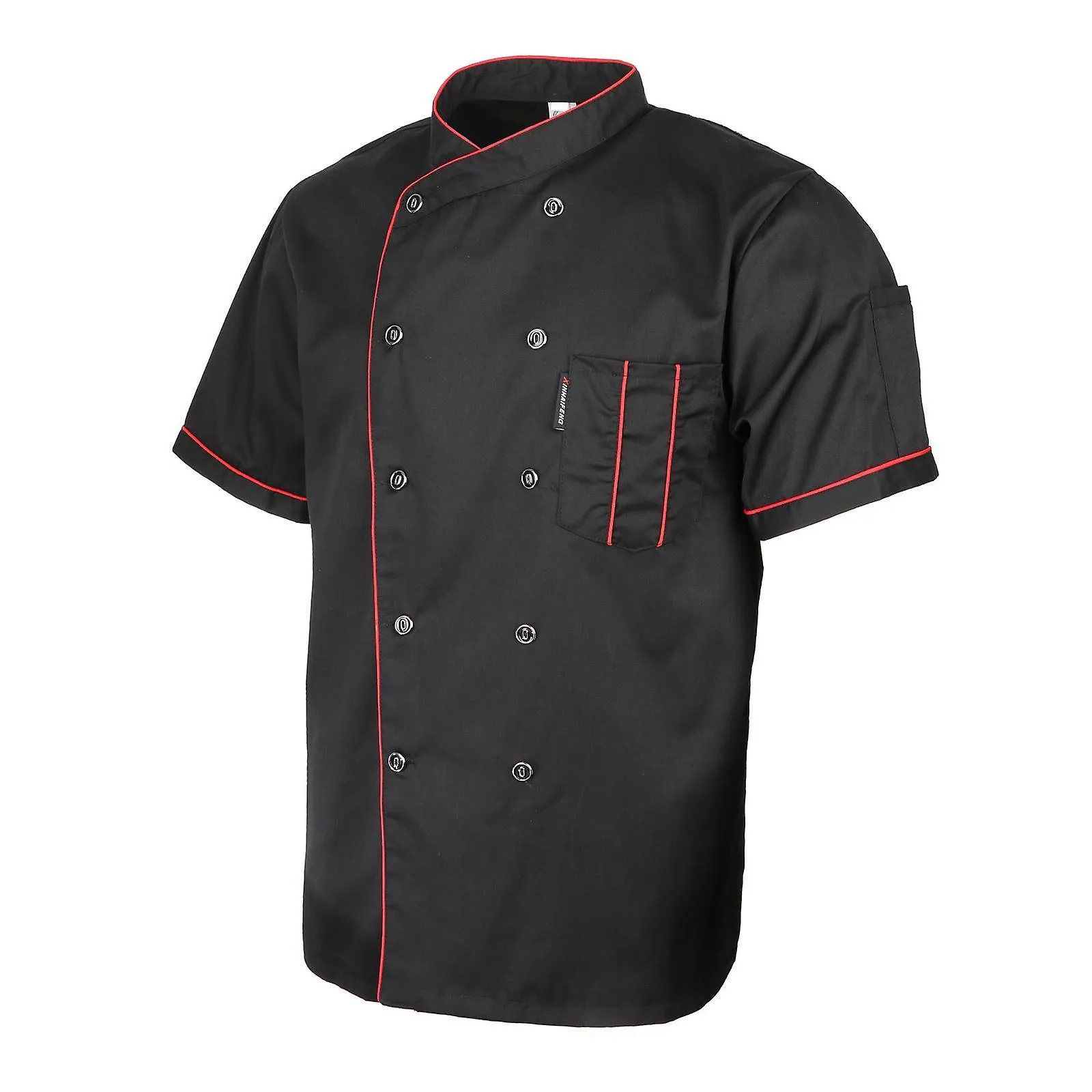 Chef Jacket Uniform Short Sleeve Breathable Apparel Pocket Cooking Kitchen Xxl