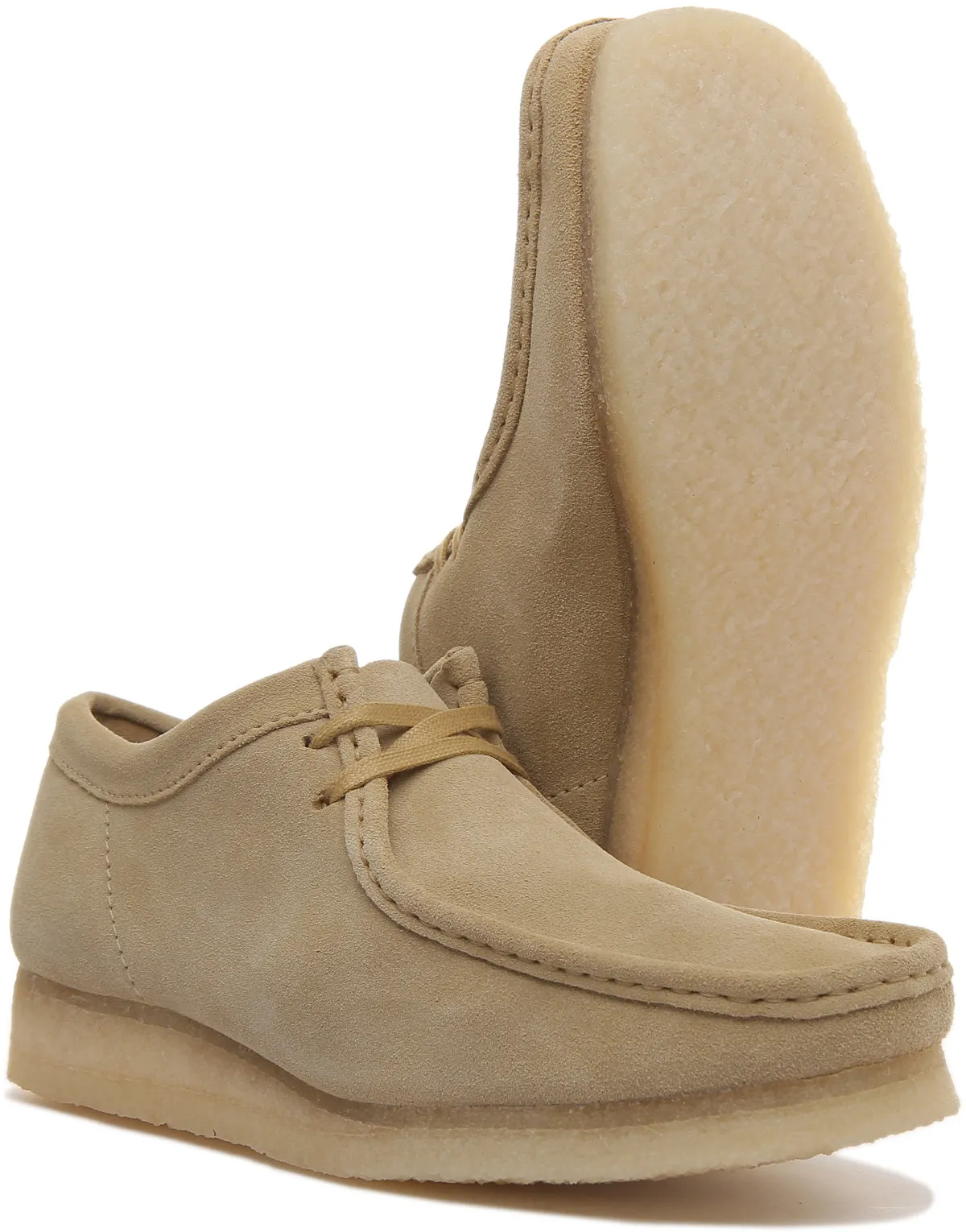 Clarks Originals Wallabee Zapatos de piel con cordones para hombre en negro