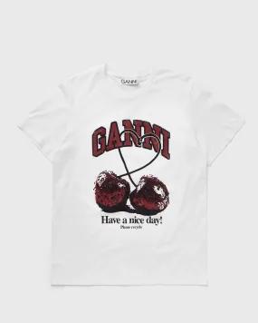 GANNI Basic Jersey Cherry Relaxed Tee