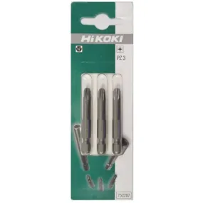 HiKOKI - 752287 - Juegocabezas de tornillo, Perfil PZ3, 3 piezas