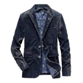 Hombre Vintage Casual Work Wear Pana Traje Blazer Chaqueta