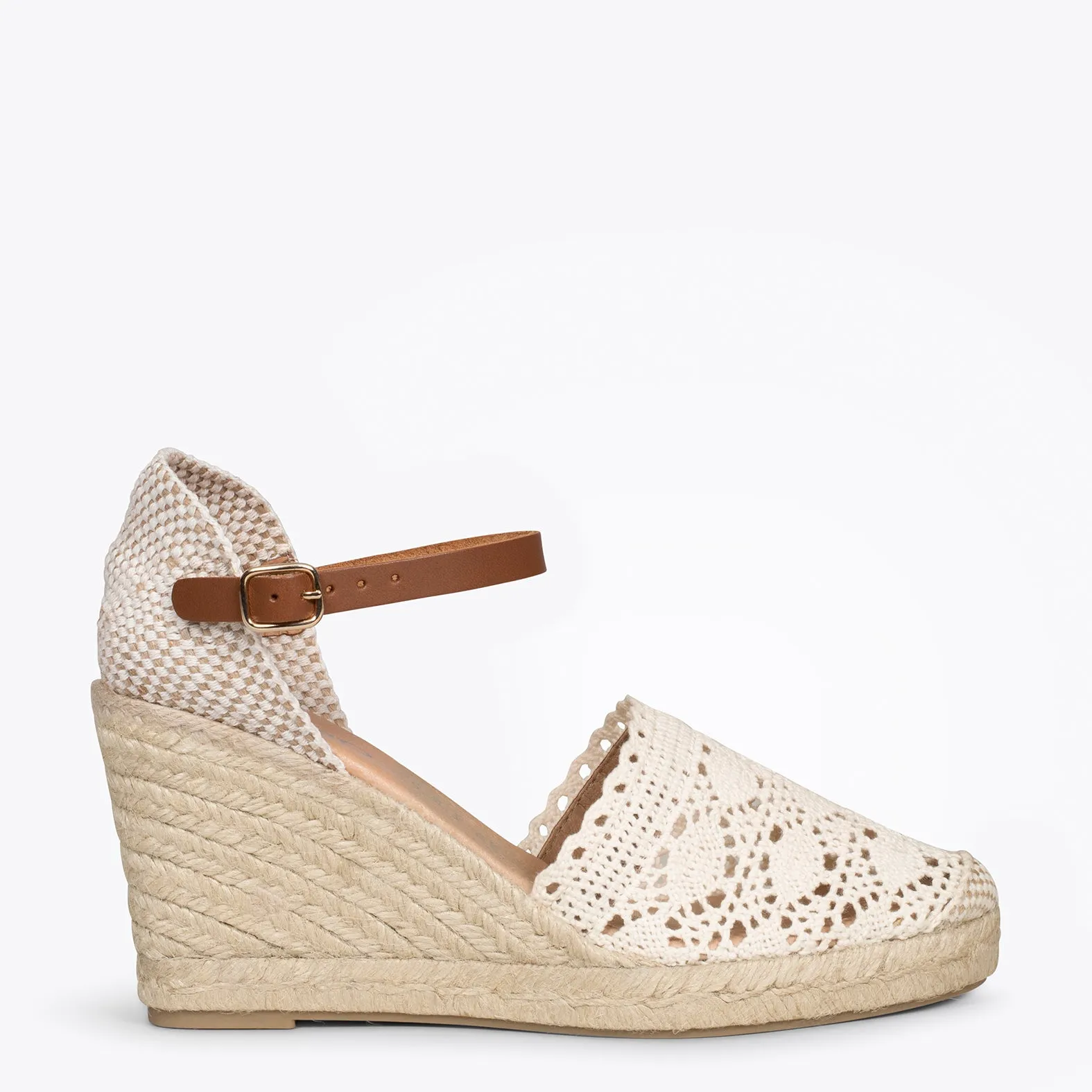 IBIZA Alpargatas de ganchillo BEIGE
