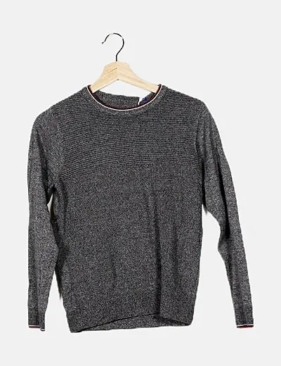 Jack & Jones Jersey punto gris jaspeado