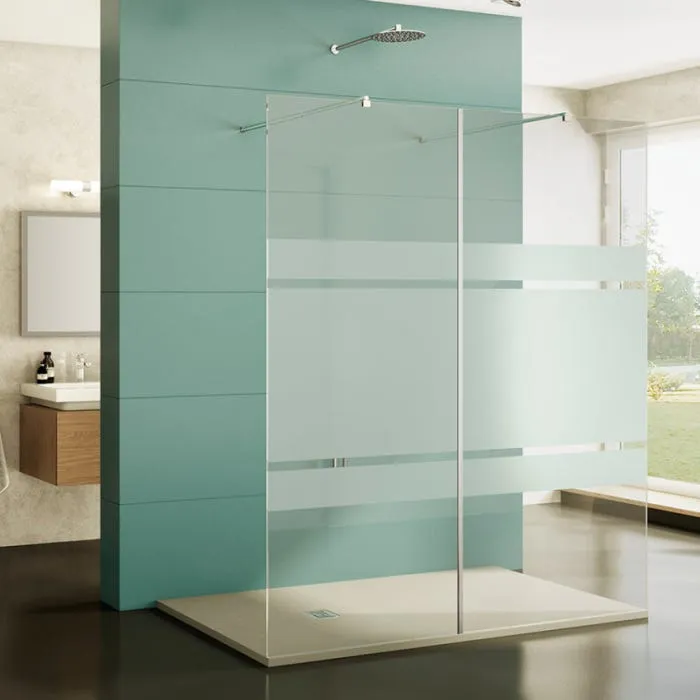 Mampara de ducha Screen XXL frost plus cristal fijo doble 196x195 Gme