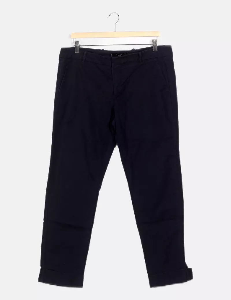 Mango Pantalón chino azul marino