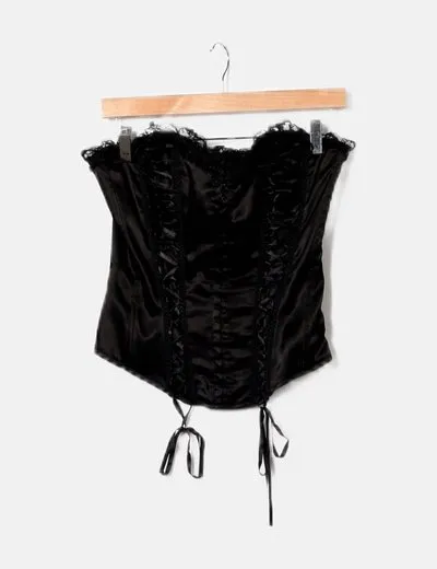 MORGAN Corset negro básico