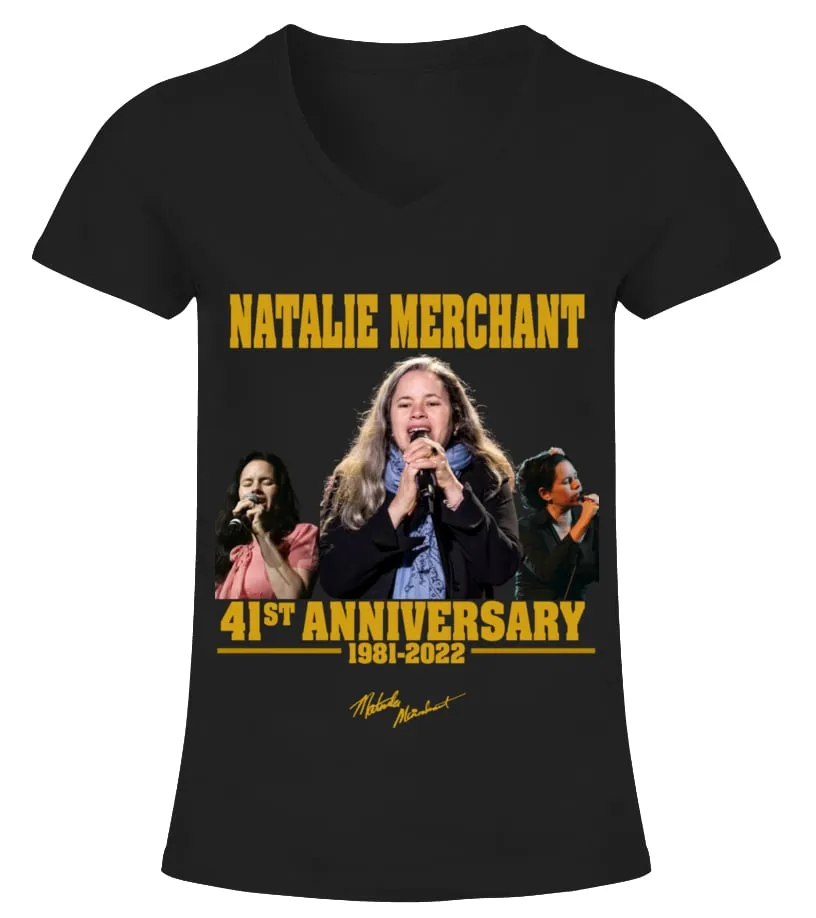 NATALIE MERCHANT 41ST ANNIVERSARY Camiseta cuello pico Mujer