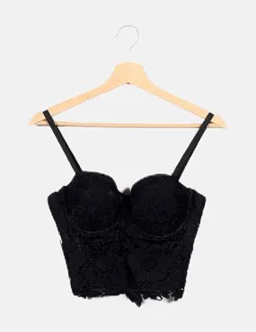 NoName Corset negro encaje