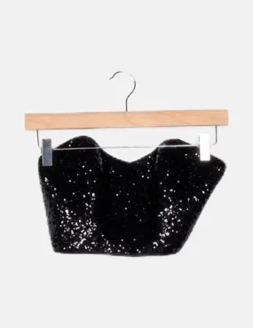 NoName Corset negro paillettes