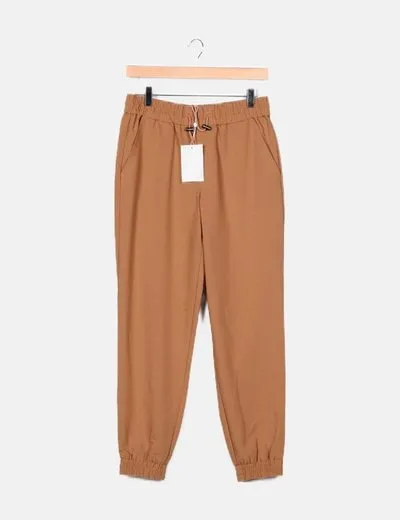 ONLY Pantalón baggy camel