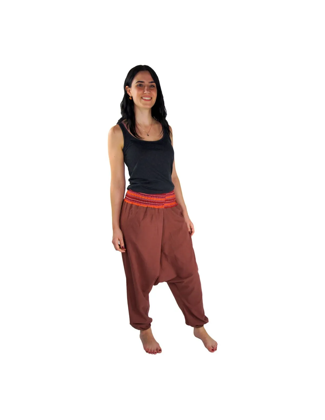 Pantalón ancho Jessie, rojo marsala