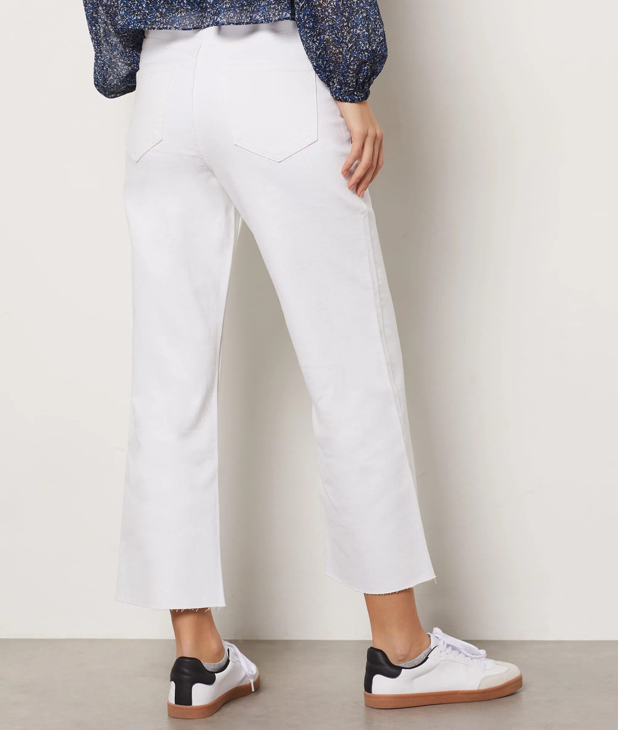 Pantalón vaquero ancho largo 7/8 DODA BLANC - ETAM