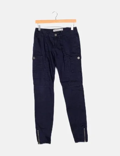 Primark Pantalón azul marino cargo