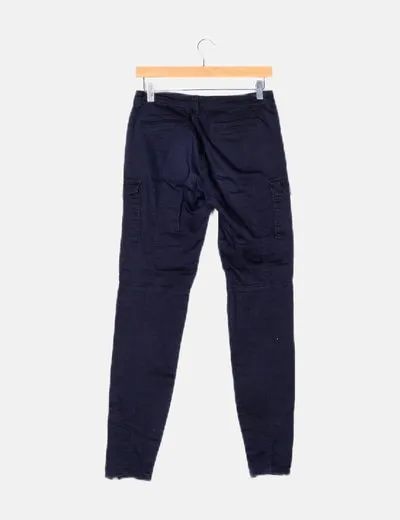 Primark Pantalón azul marino cargo