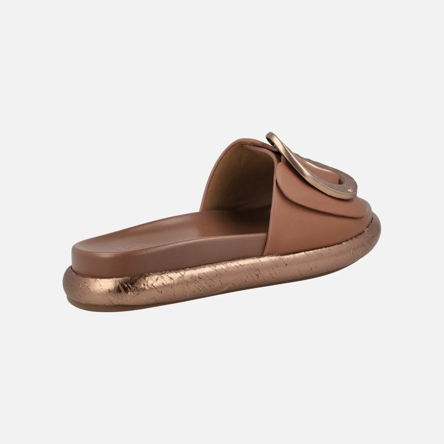 Sandalias planas con maxi hebilla Pascal
