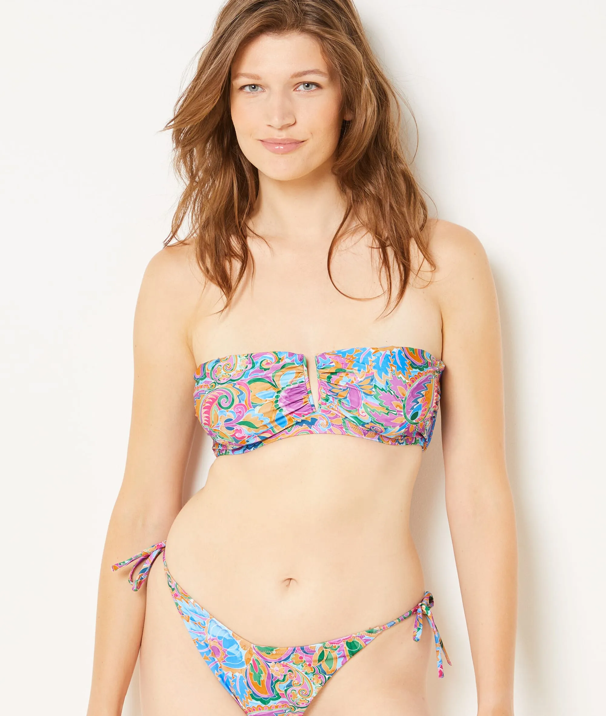 Sujetador bikini bandeau estampado. Copa D-F ROSKLIDE MULTICOLORE - ETAM