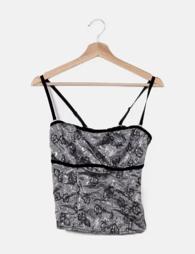 Tex Corset estampado gris