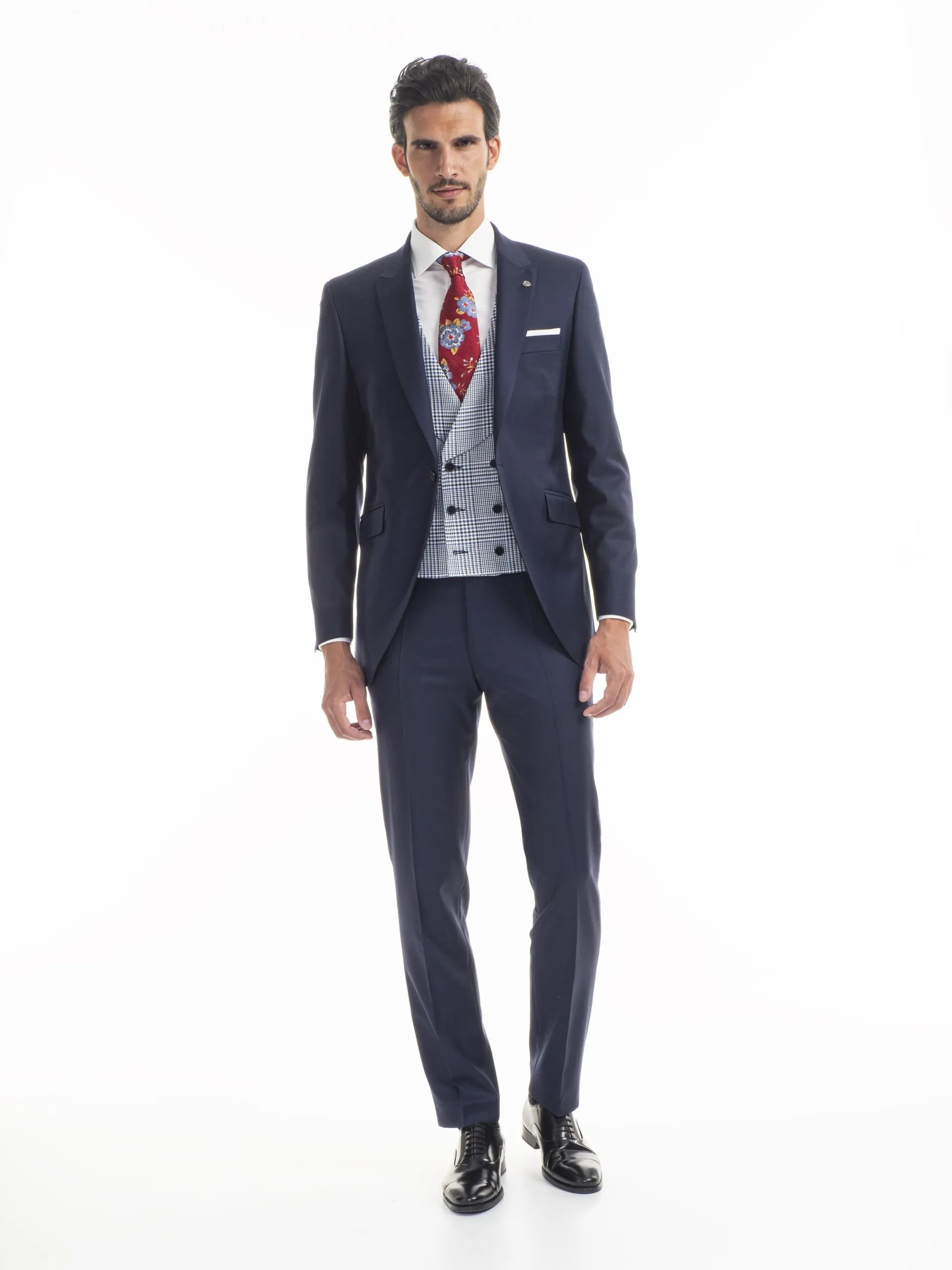 TRAJE CEREMONIA 1 BOTON AZUL TINTA