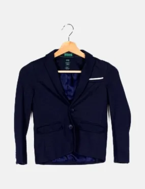 United colors of benetton Blazer azul marino jaspeada