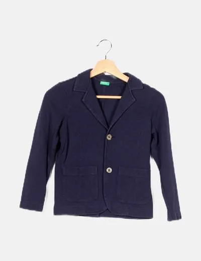 United colors of benetton Blazer punto azul marino