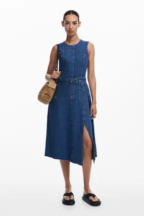 Vestido midi denim