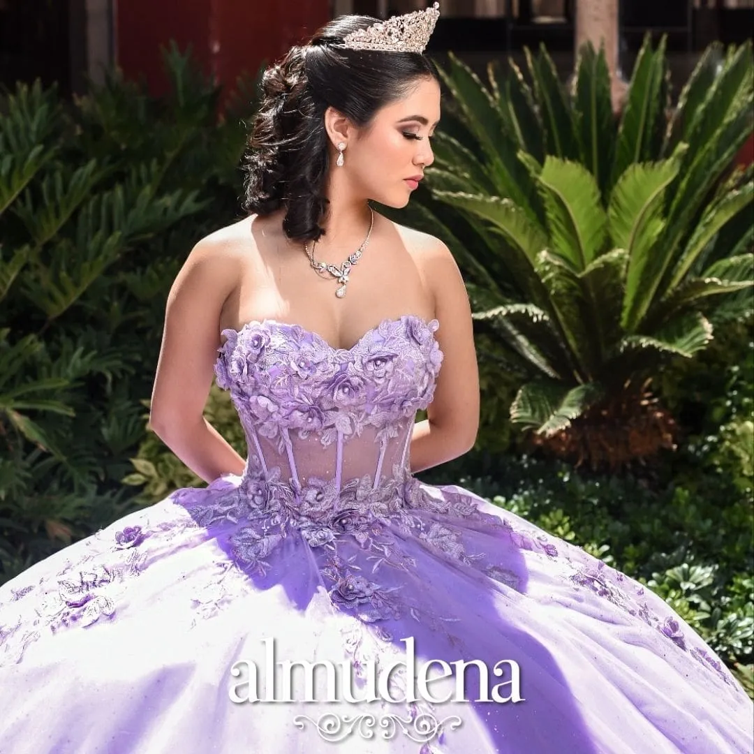 Vestido para Quinceañera Lila Corset Strapless