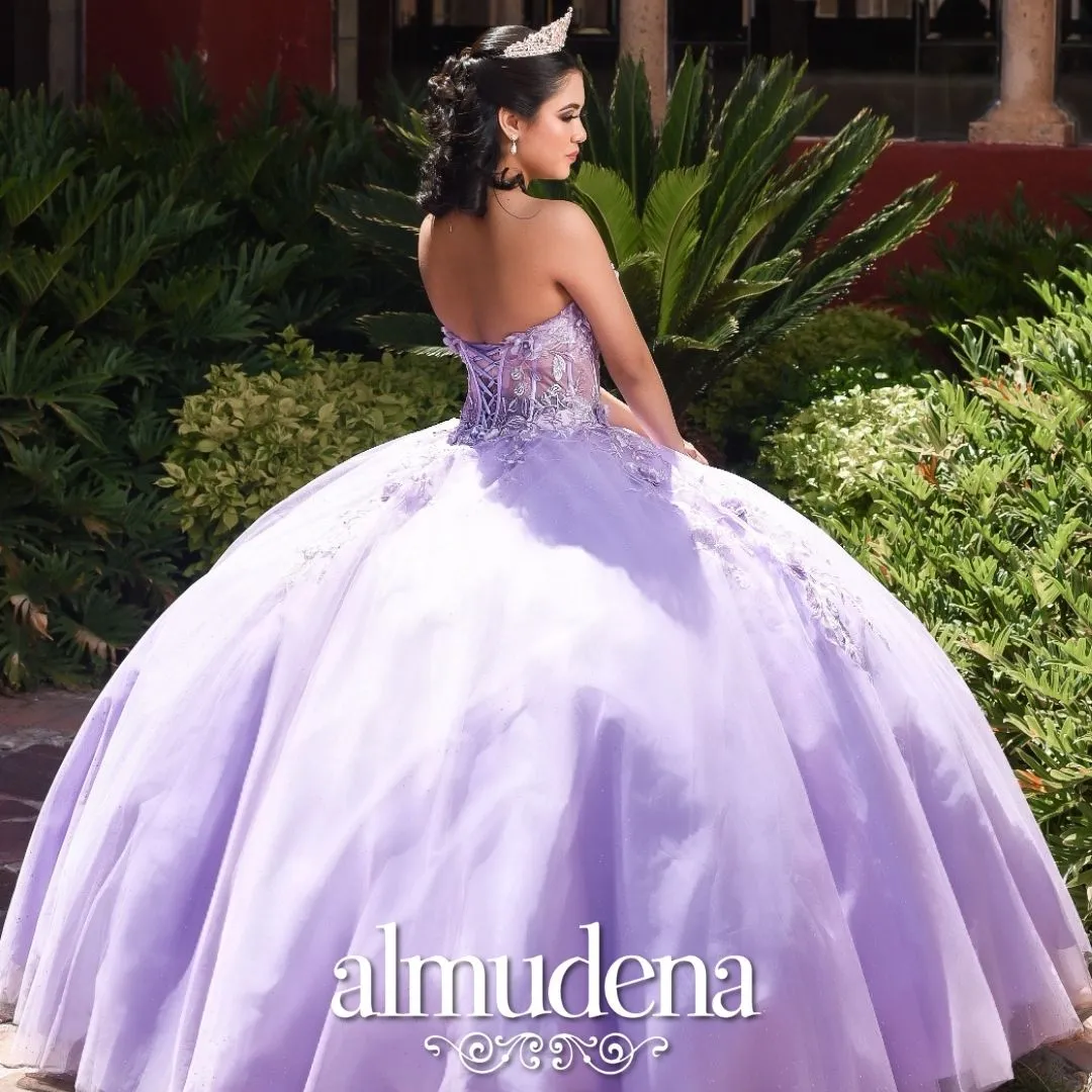 Vestido para Quinceañera Lila Corset Strapless