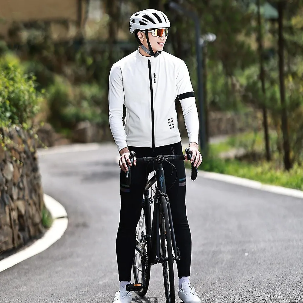 WOSAWE BH289 Men Cycling Jacket Windproof Plush Lining Coat Long Sleeve Top Asia 4XL/Europe 3XL